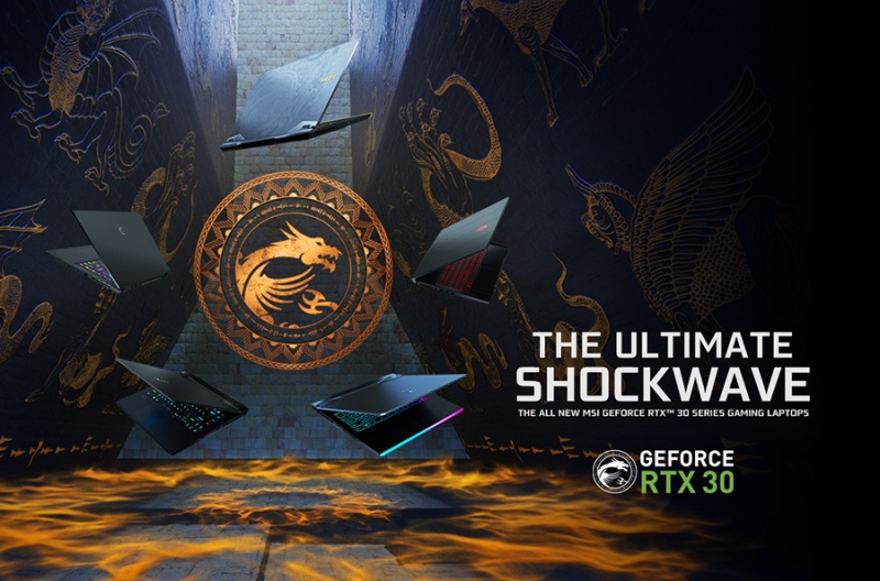 Новые игровые ноутбуки MSI с видеокартами GeForce RTX 30-й серии